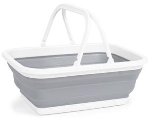 4Home Skladací silikónový nákupný košík Clean