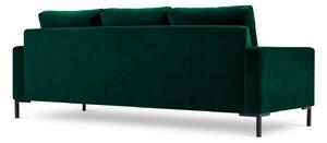 Zelená Zamatová trojmiestna pohovka Seine 220 × 92 × 90 cm INTÉRIEURS 86