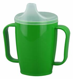 Hrnček s náustkom s dvoma viečkami 250 ml, zelená