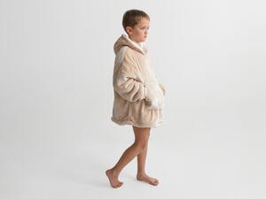 XPOSE® Detská mikinová deka s barančekom (malá) - biela káva