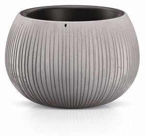 Prosperplast Obal na kvetináč s vložkou Bowl šedý, variant 18 cm