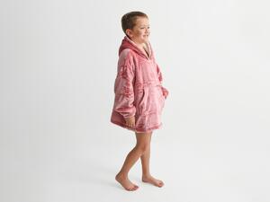 XPOSE® Detská mikinová deka s barančekom (malá) - staroružová