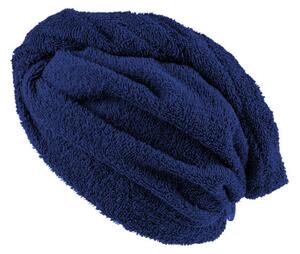 XPOSE® Froté turban na vlasy VERONA - tmavo modrý 30x75 cm