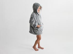 XPOSE® Detská mikinová deka s barančekom (malá) - svetlo sivá