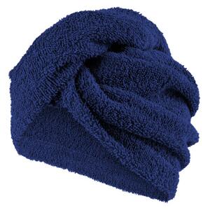 XPOSE® Froté turban na vlasy VERONA - tmavo modrý 30x75 cm