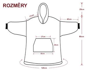 XPOSE® Detská mikinová deka s barančekom (malá) - staroružová