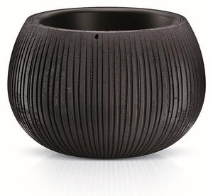 Prosperplast Obal na kvetináč s vložkou Bowl čierny, variant 23,8 cm