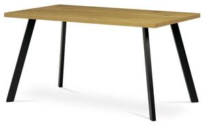 Moderný stôl v prevedení 3D dekor divoký dub, kovové nohy (a-740 dub)