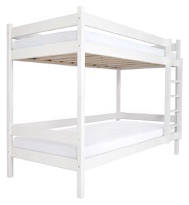 Wilsondo Poschodová posteľ Paulína s roštom 90x200 - biela