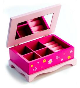 Teddies Drevená šperkovnica Princess, 17 x 7 x 11,5 cm