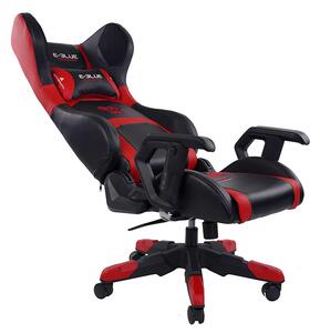 Herná stolička E-Blue COBRA BLUETOOTH s reproduktormi – čierna/červená, umelá koža