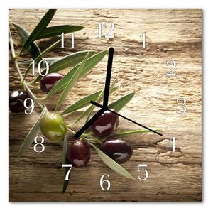 Nástenné sklenené hodiny Olivy 30x30 cm