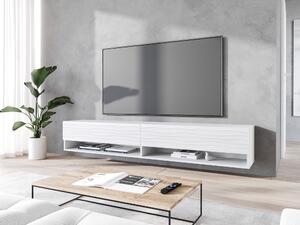 Závesný TV stolík Lowboard A 180 cm - biela