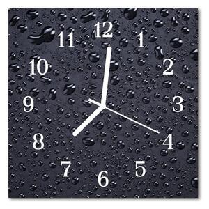 Nástenné sklenené hodiny Kvapky 30x30 cm