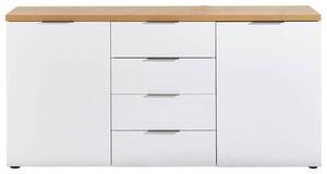 ŠIROKÁ KOMODA, biela, farba duba, 180/89/43 cm Xora - Obývacie zostavy