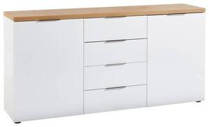 ŠIROKÁ KOMODA, biela, farba duba, 180/89/43 cm Xora - Obývacie zostavy