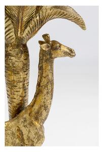 KARE DESIGN Sada 2 ks – Svietnik Giraffe Palm Tree – zlatá, 35 cm 34,5 × 14 × 14 cm