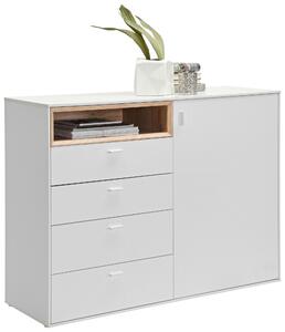 KOMODA, biela, farba duba, 121/92,8/43 cm Hom`in - Obývacie zostavy