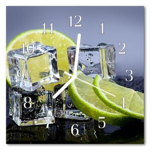 Nástenné sklenené hodiny Citrusové ovocie 30x30 cm