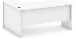 Rohový kancelársky pracovný stôl MIRELLI A+, pravý, biela