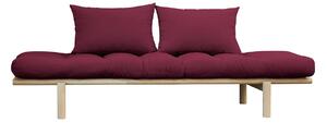 KARUP DESIGN Pohovka Pace Daybed – Clear lacquered/Bordeaux 77 × 200 × 75 cm
