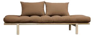 Hnedá Pohovka Pace Daybed – Clear lacquered/Mocca 77 × 200 × 75 cm KARUP DESIGN