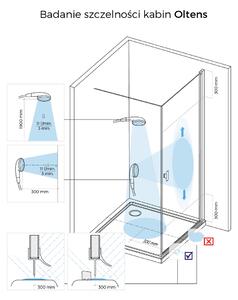 Oltens Breda sprchové dvere 110 cm posuvné čierna matná/priehľadné sklo 21214300