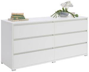 ŠIROKÁ KOMODA, biela, 160/79/48 cm Carryhome - Obývacie zostavy