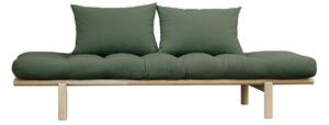 KARUP DESIGN Pohovka Pace Daybed – Clear lacquered/Olive Green 77 × 200 × 75 cm