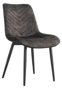 Jedálenská stolička, nohy kovové, látka hnedá (k371135)
