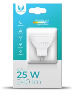 LED žiarovka G4, MR11, 3W, 240LM, 12V, 38°, Forever Light Farba svetla: Denná biela