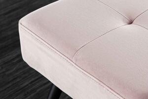 Dizajnová lavica Bailey 100 cm ružový zamat