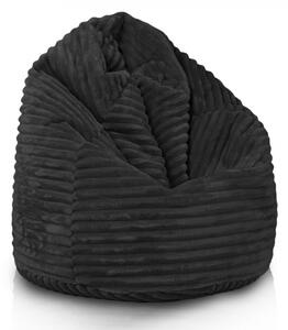 Sedací vak Bag Sako L Stripe Farba: Čierny