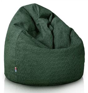Sedací vak Bag Sako L Boucle Farba: Tm. zelený