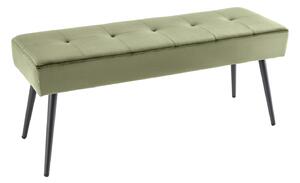 Dizajnová lavica Bailey 100 cm olivovo-zelený zamat