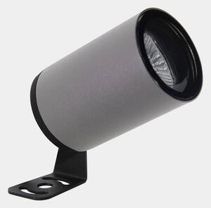 LED reflektor vonkajší, sivý, výška 15,7 cm, hliník