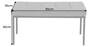 Dizajnová lavica Bailey 80 cm horčicový menčester