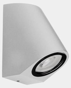 LEDS-C4 Eko Šikmé vonkajšie nástenné svietidlo, biele, šírka 7 cm, hliník