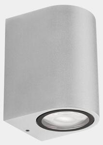 LEDS-C4 Vonkajšie nástenné svietidlo Eko Single, biele, šírka 7 cm, hliník