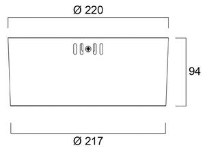 Sylvania LED stropné svietidlo Insaver Slim, biele, Ø 22 cm, 840