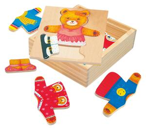 Bino Puzzle šatníková skriňa Medvedica
