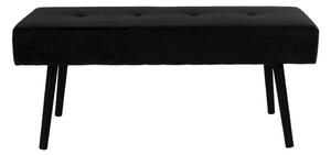 Čierna Zamatová lavica Skiby 35 × 100 × 44 cm HOUSE NORDIC