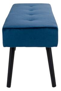 Modrá Zamatová lavica Skiby 35 × 100 × 44 cm HOUSE NORDIC