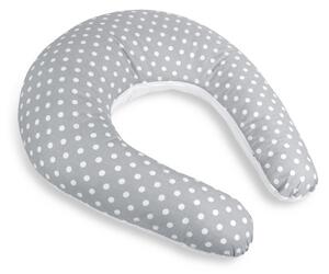 Bellatex Dojčiaci vankúš Bodky sivá, 180 cm