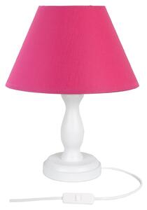 Hellux Moderná stolná lampa STEFI 1 E14 biela / ružové tienidlo 36846