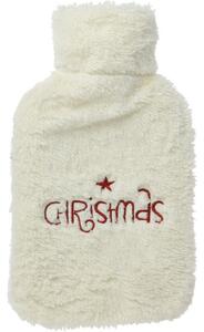 Termofor s baránkovým obalom Christmas​biela, 33 x 19 cm