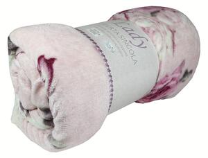 Zateplená deka Lady 160x210 cm pudrovo-ružová