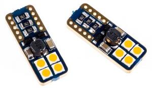 Einparts LED auto žiarovka W5W T10 8 SMD OSRAM LED 3030 CANBUS 12V TEPLÁ 1700-1800K balenie 2ks [EPL173]