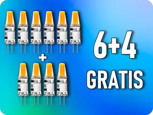 LED line® LED žiarovka G4 COB, 12V AC/DC, 1.5W, 120lm, 360°, 6+4 zadarmo! [248986] Farba svetla: Teplá biela