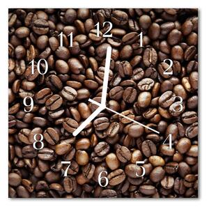Nástenné sklenené hodiny Zrnková káva 30x30 cm
